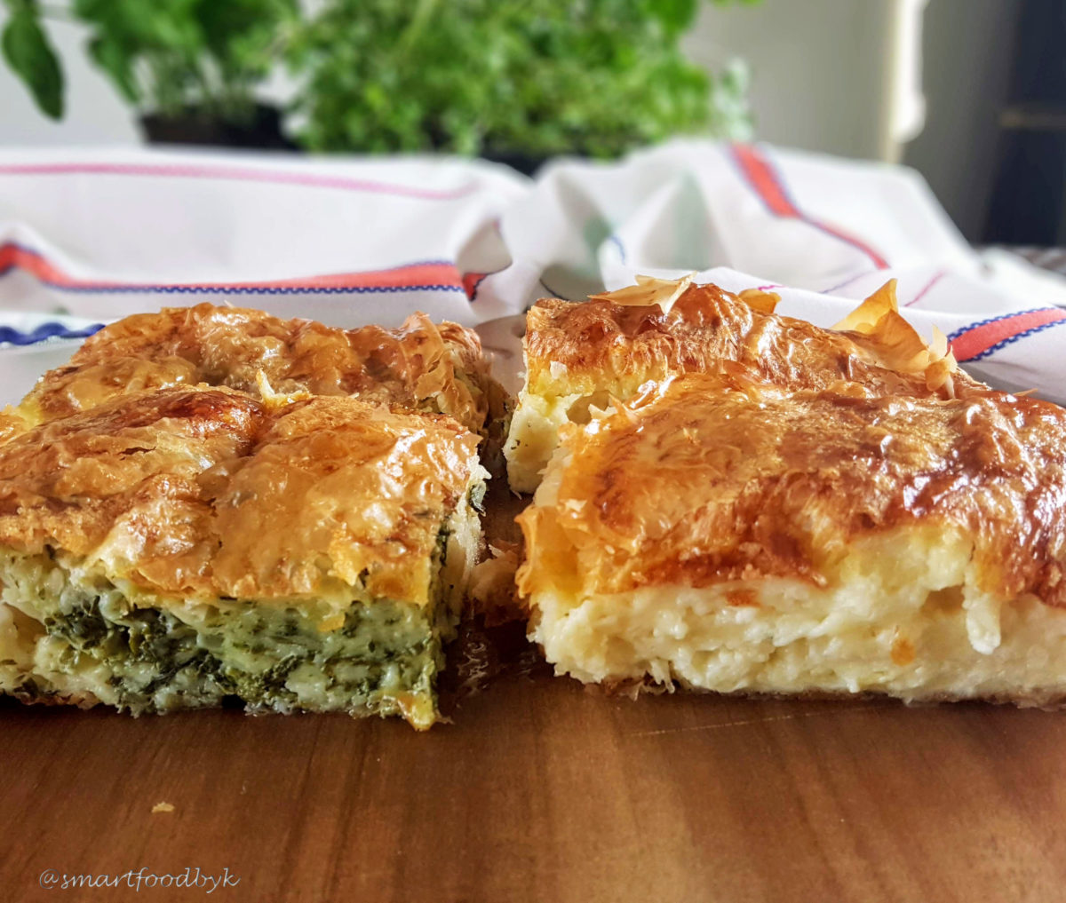 Millefeuille salé au fromage et aux épinards - Gibanica