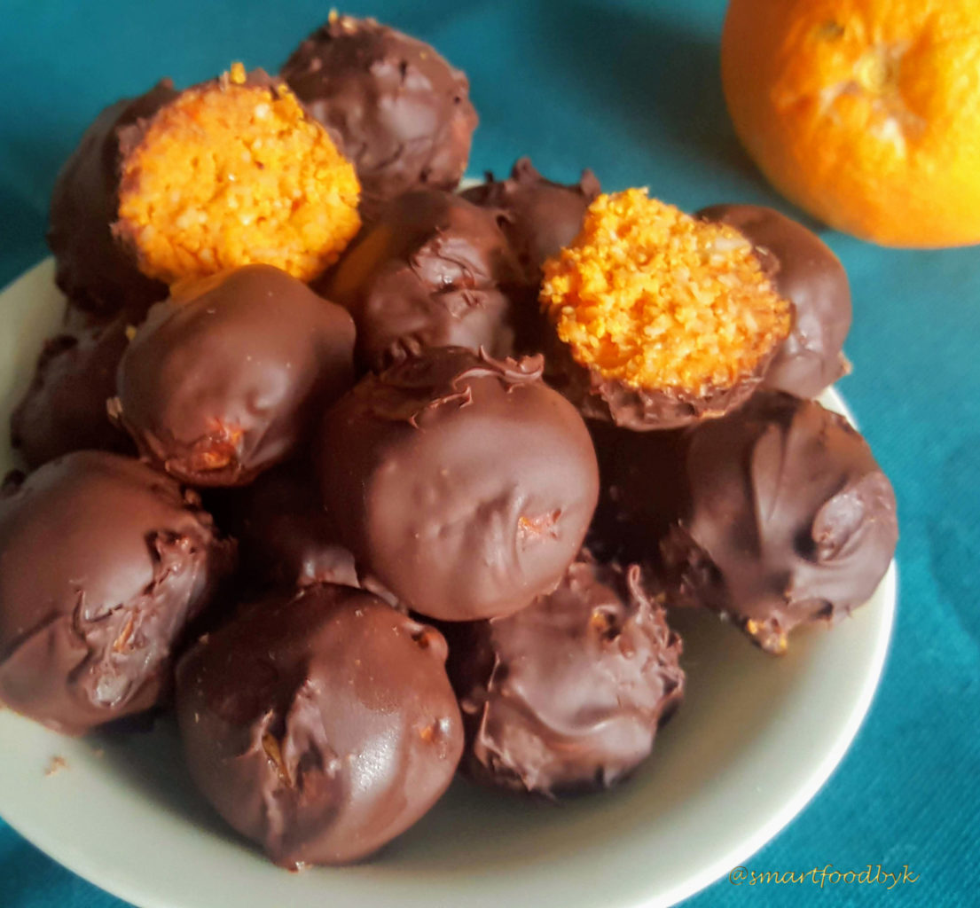 Vegan Jaffa boost bites