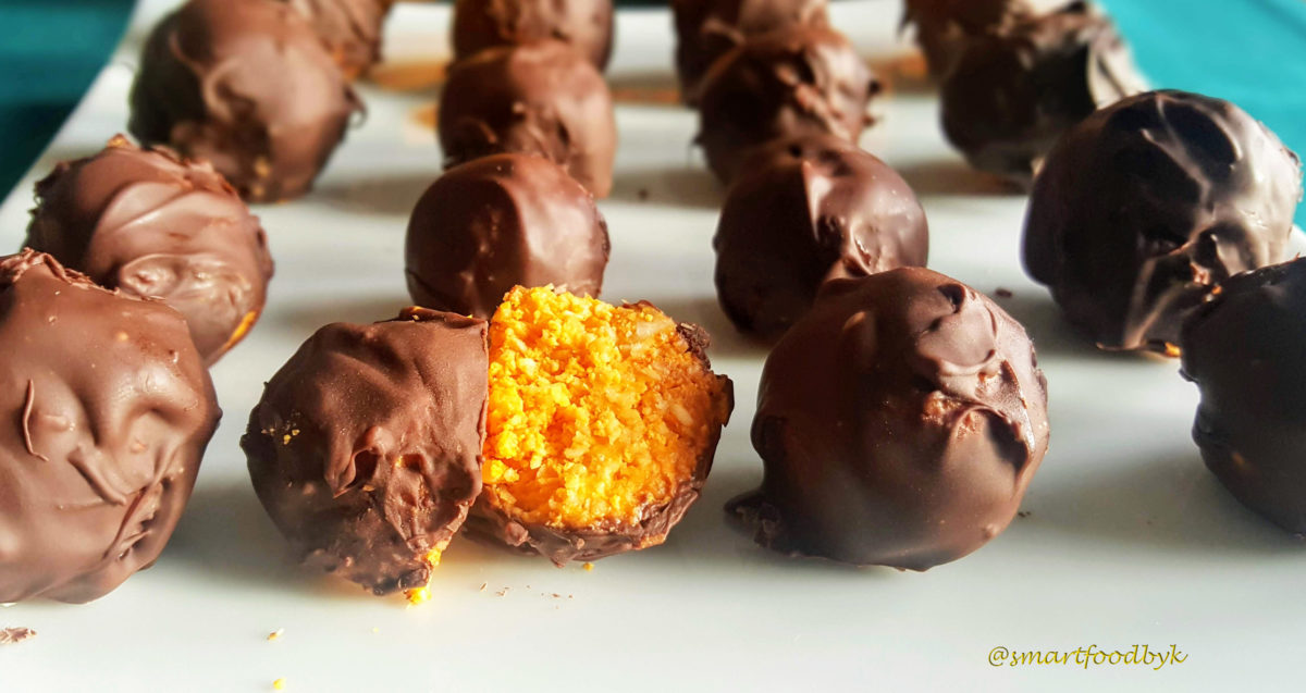 Jaffa boost bites. Jaffa bouchée énergisantes.