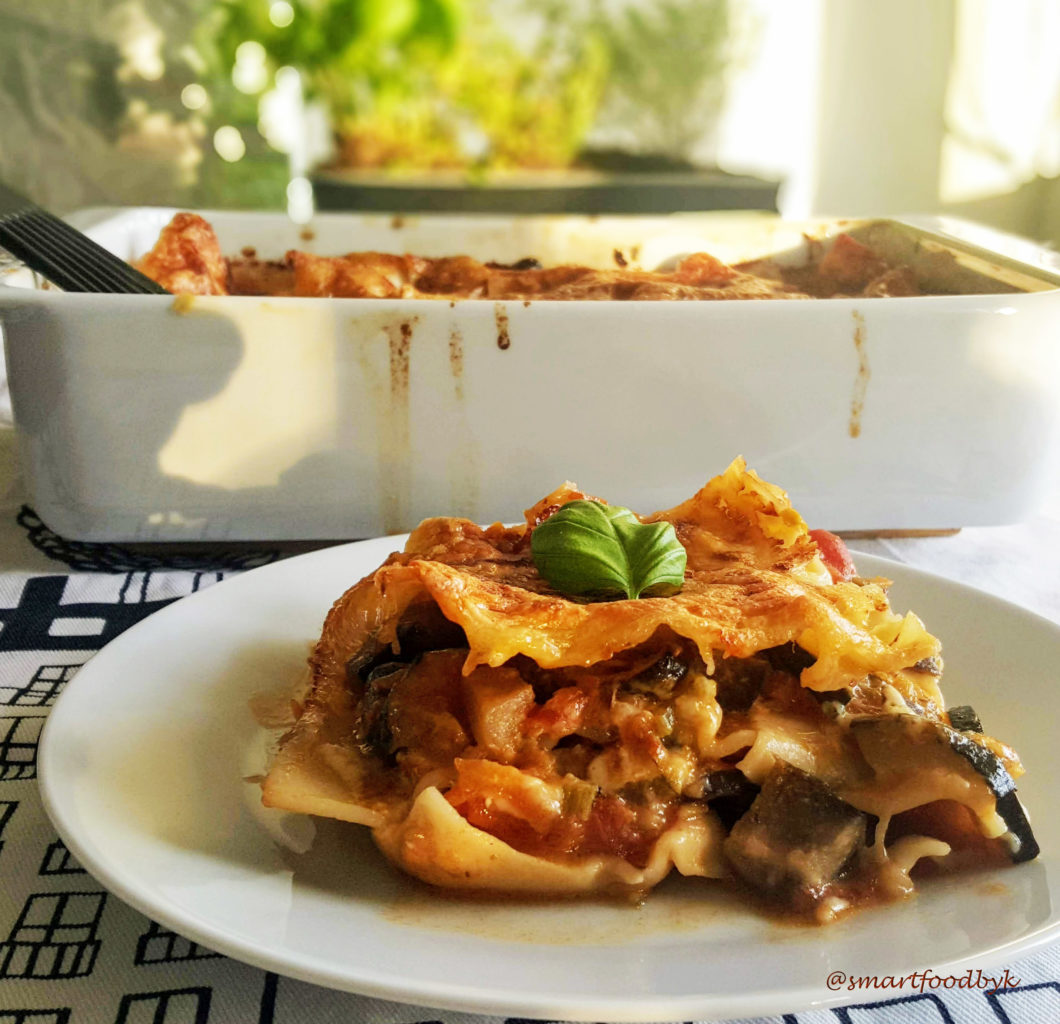 Hearty veggie lasagna