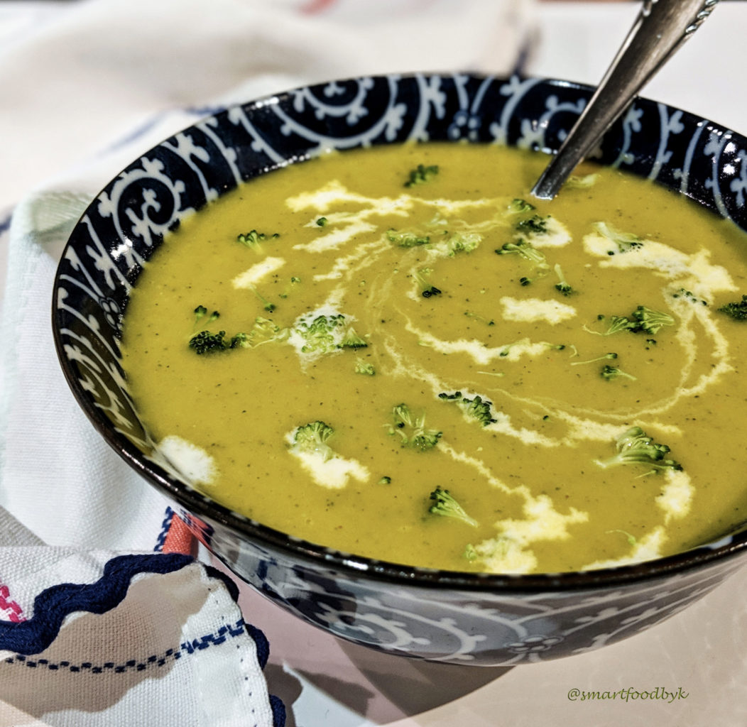 Potage au brocoli et crème de coco