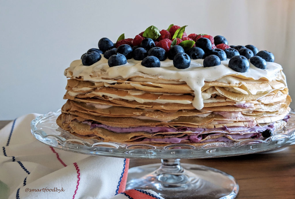 Spring berries crepe cake.