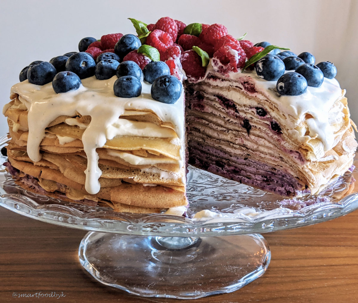 Spring berries crepe cake