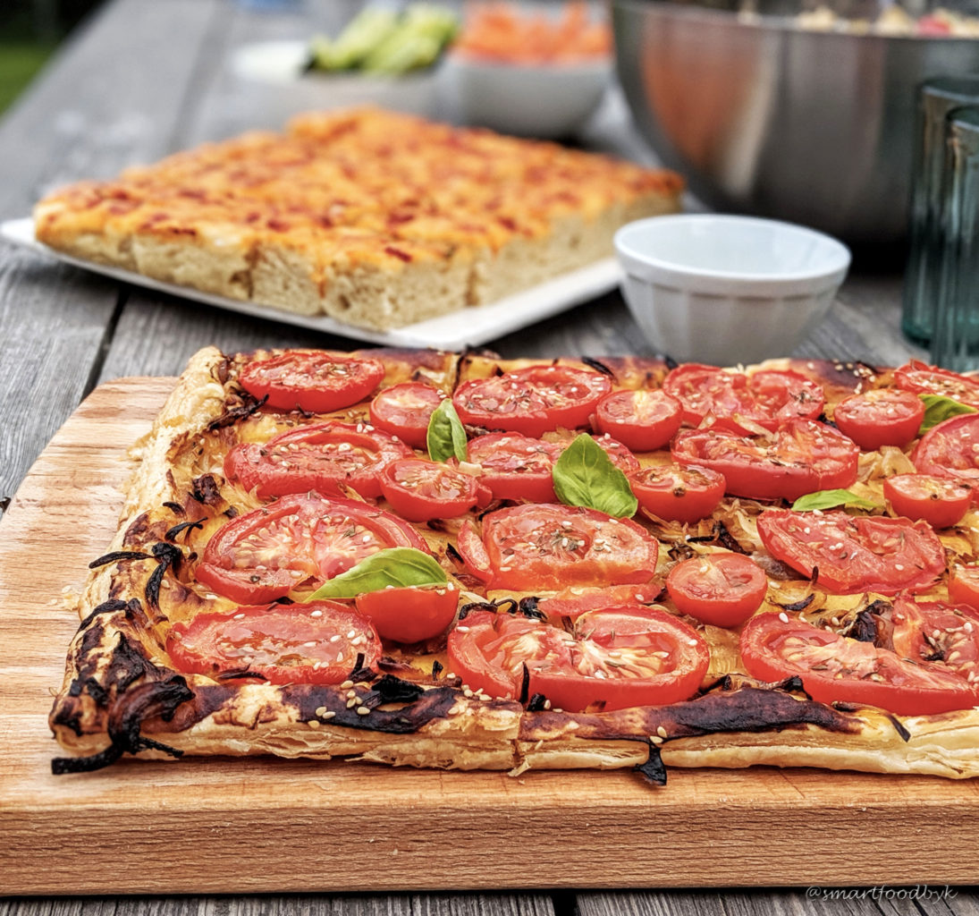 Tarte estivale à la tomate et moutarde