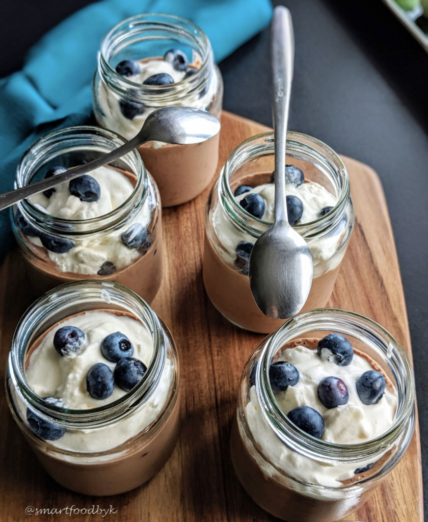 Healthy snack pudding (no-bake). Gouté crème, sans sucre ajouté ni cuisson.