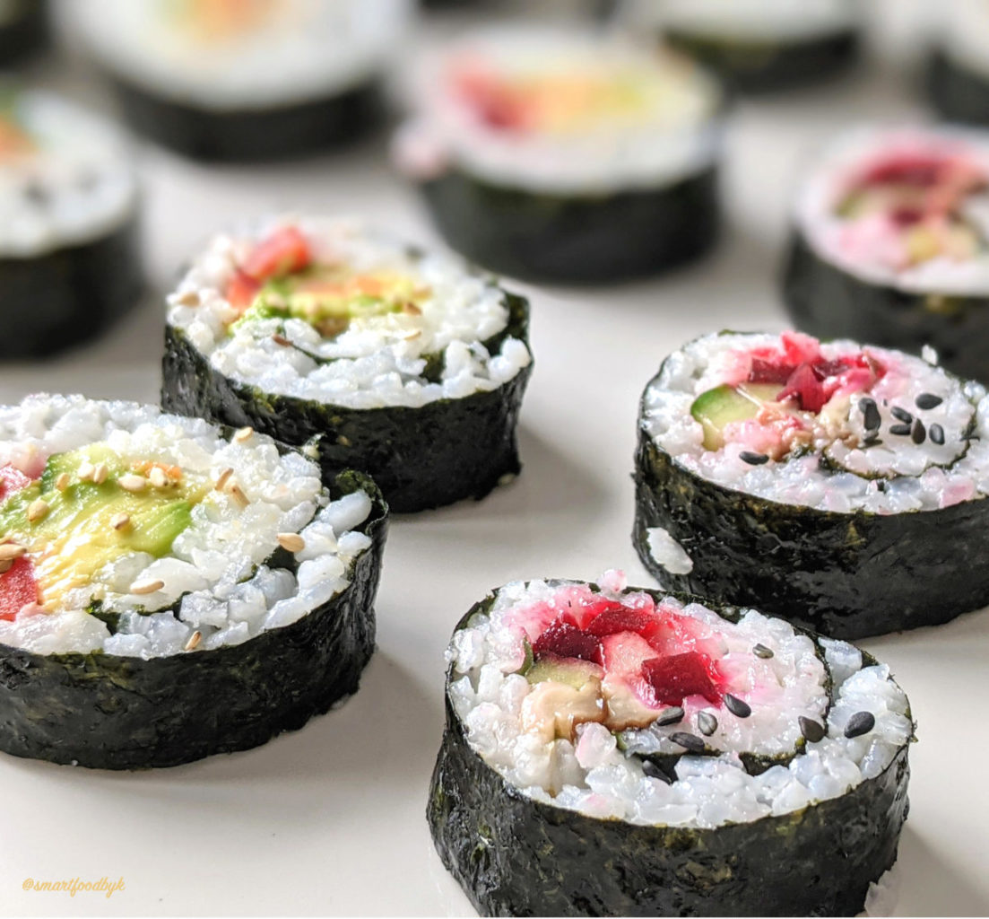 Shiitake Mushroom Sushi - Easy Vegan Sushi Recipe - Rooty Fruity Vegan