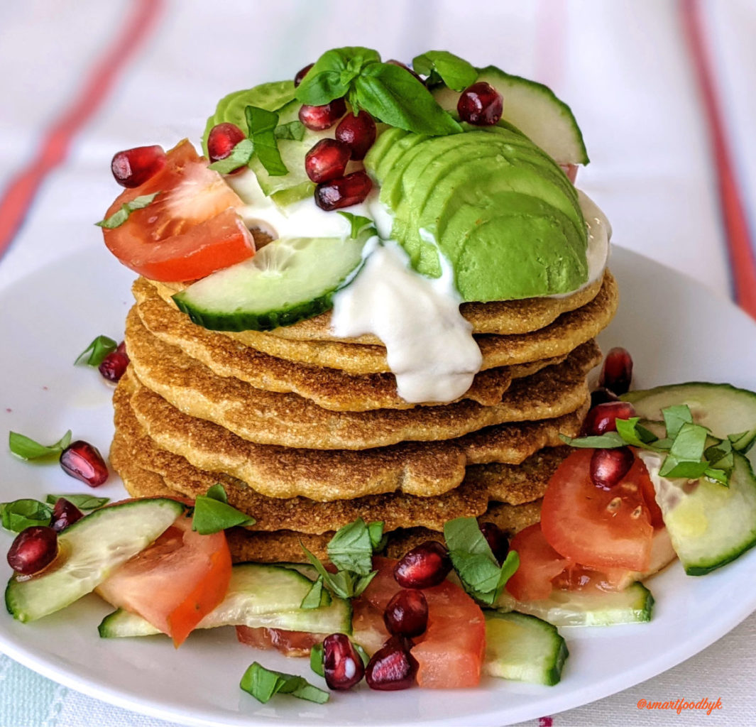 Savoury breakfast corn pancakes