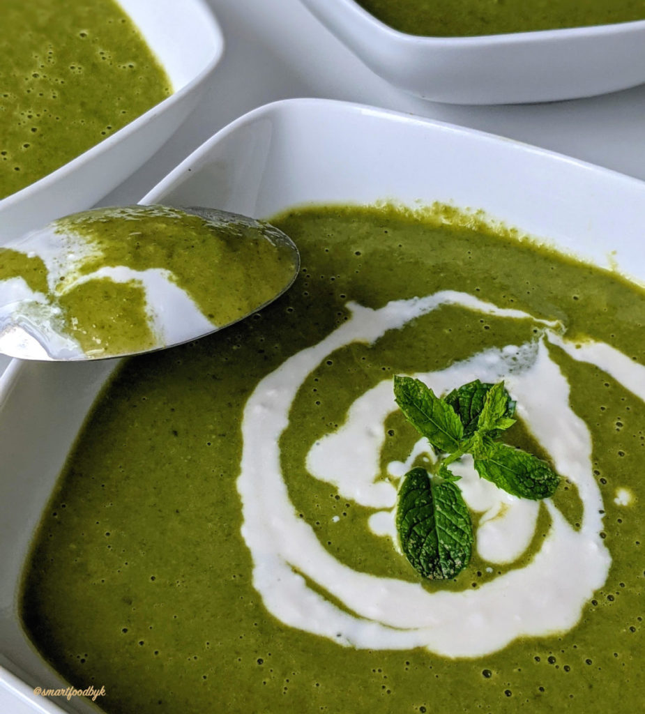 Peas, Spinach and Mint Potage